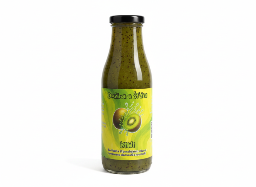 Kiwi sirup s dužinou, 40 % ovoce, Dužina a Šťáva