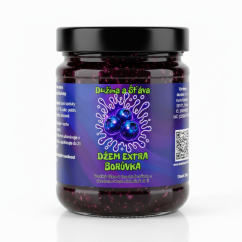 Borůvkový džem extra, 70 % ovoce, Dužina a Šťáva